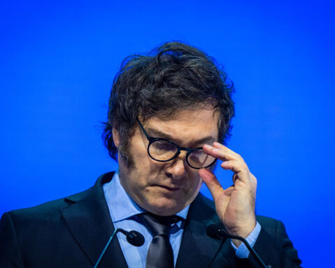 Javier Milei, President of Argentina, at the annual meeting of the World Economic Forum 2024 in Davos, Switzerland. Credit: World Economic Forum/Ciaran McCrickard