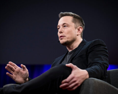 Elon Musk interviewed by Chris Anderson at TED2017 - The Future You, April 24-28, 2017, Vancouver, BC, Canada. Photo: Bret Hartman / TED