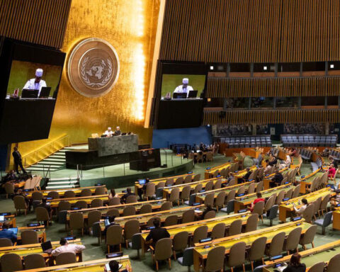 A broad view of the 2nd plenary session of the seventy-ninth session of the General Assembly. UN Photo/Manuel Elías