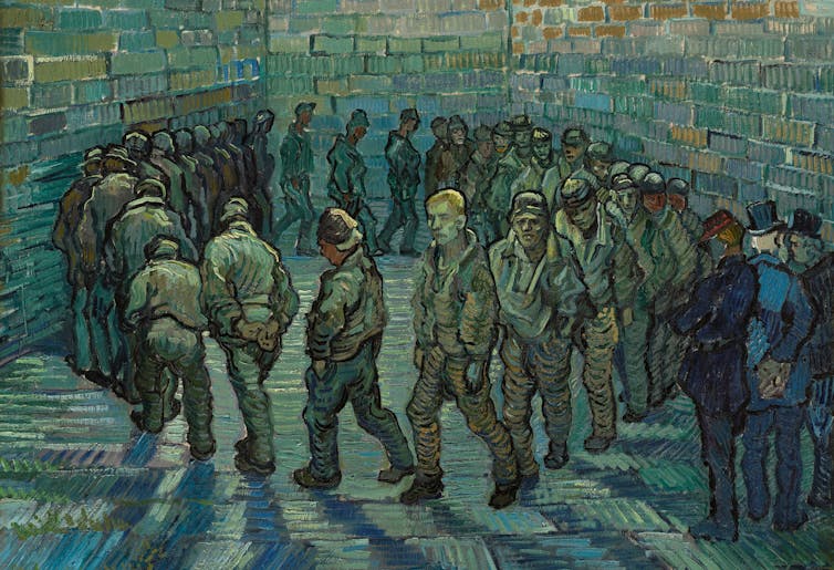 The Prison Courtyard – Vincent Van Gogh (1890) Wikimedia Commons