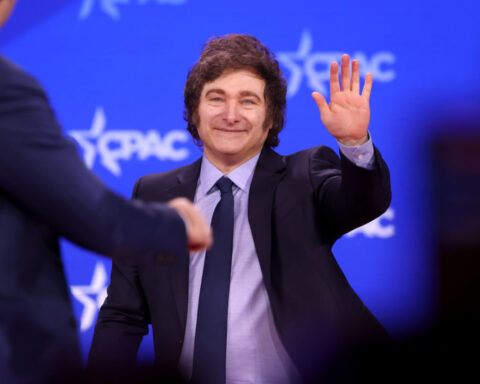 President of Argentina Javier Milei speaking at the 2025 Conservative Political Action Conference (CPAC) at the Gaylord National Resort & Convention Center in National Harbor, Maryland.