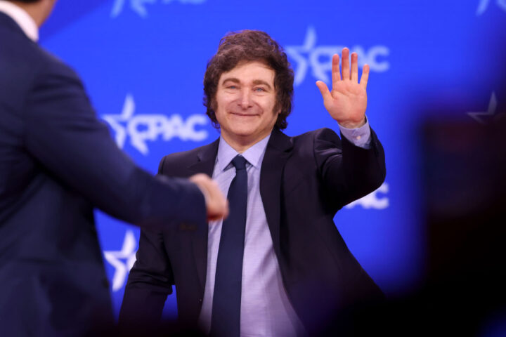 President of Argentina Javier Milei speaking at the 2025 Conservative Political Action Conference (CPAC) at the Gaylord National Resort & Convention Center in National Harbor, Maryland.