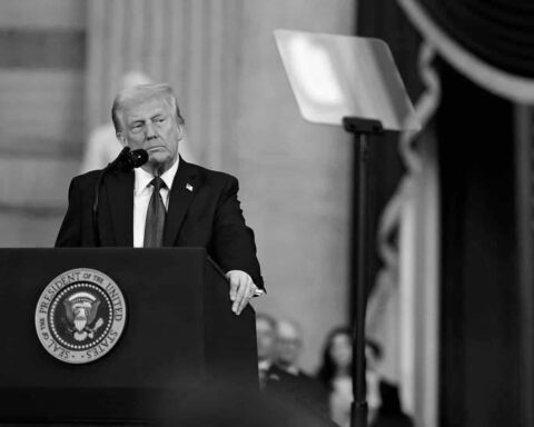 Trump speking at event