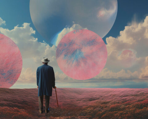Man hallucinates the world