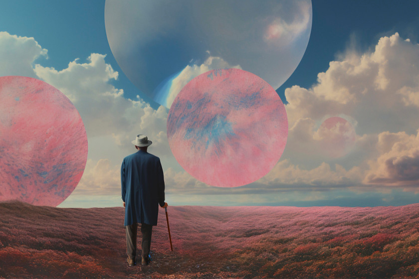 Man hallucinates the world