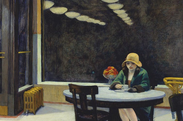Automat by Edward Hopper (1927). Des Moines Art Center