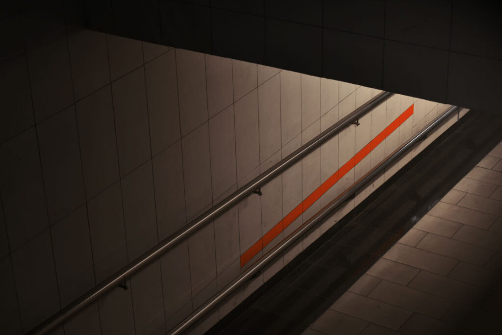 empty hall in a train station