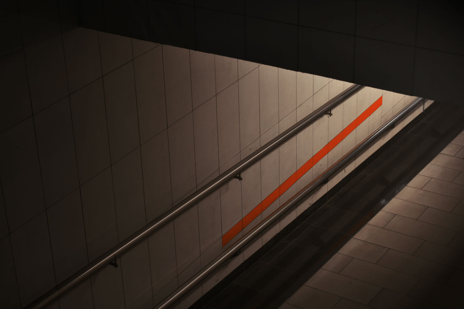 empty hall in a train station
