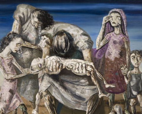 Painting representing starvation