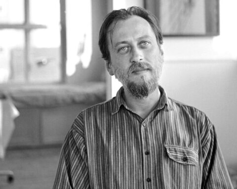 László Krasznahorkai in 1990. Lenke Szilágyi, via Wikimedia Commons, CC BY-SA